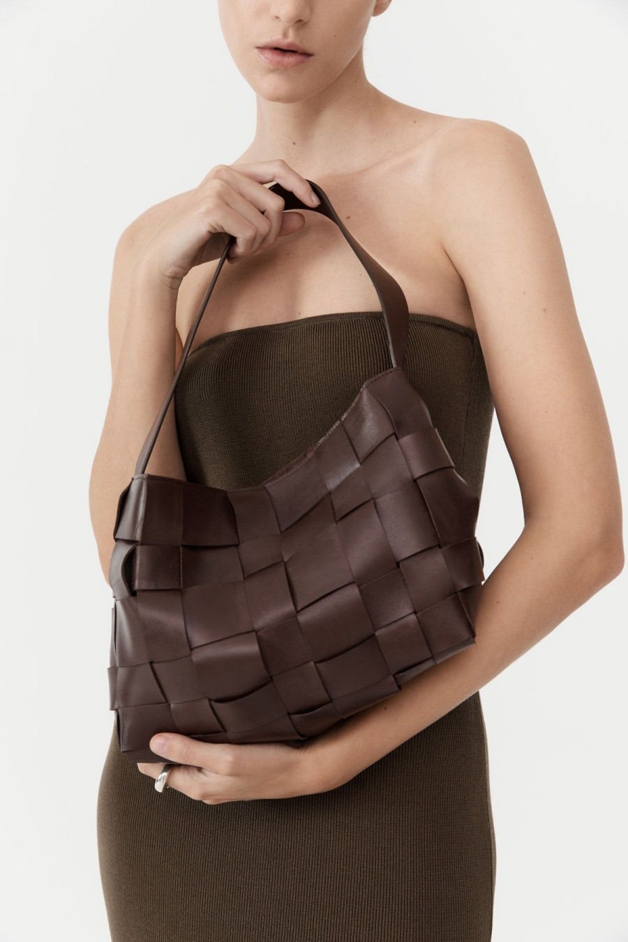 ST. AGNI PRE-ORDER: Woven Mini Tote - Chocolate | Bags