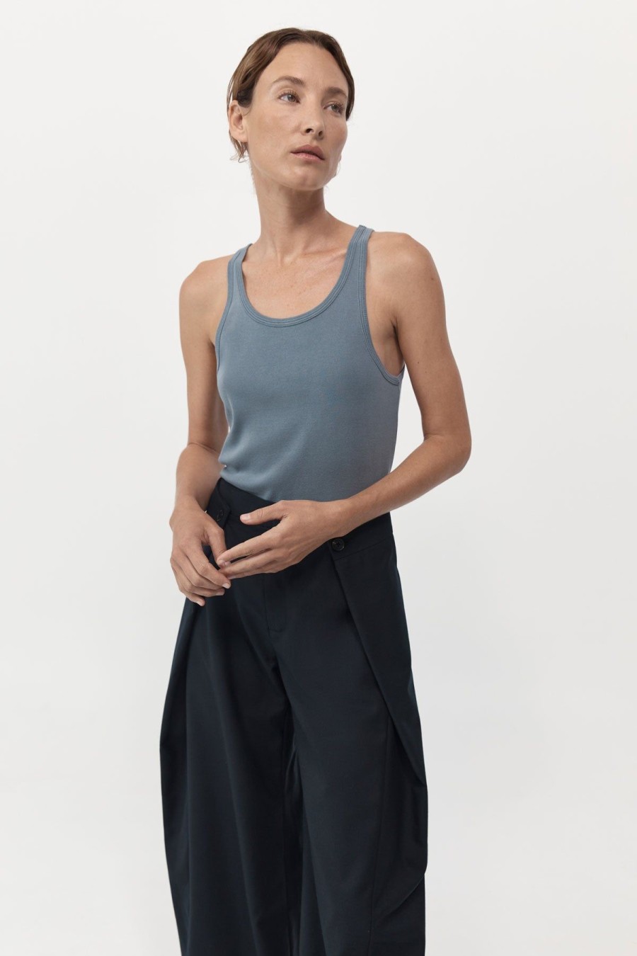 ST. AGNI Organic Cotton Everyday Tank - Diesel Grey | Singlets