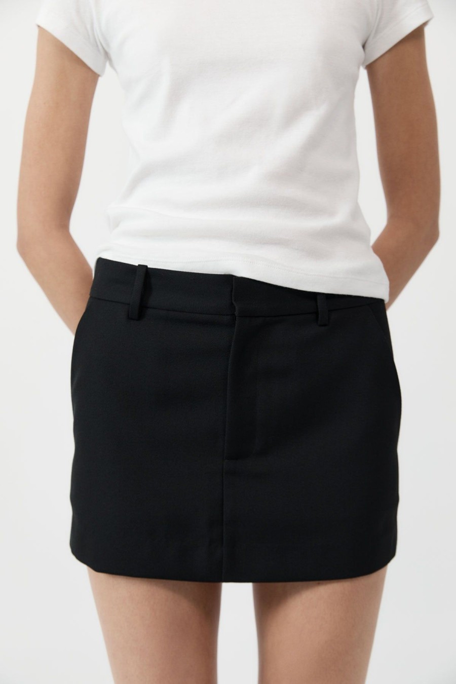 ST. AGNI Carter Mini Skirt - Black | Tailoring