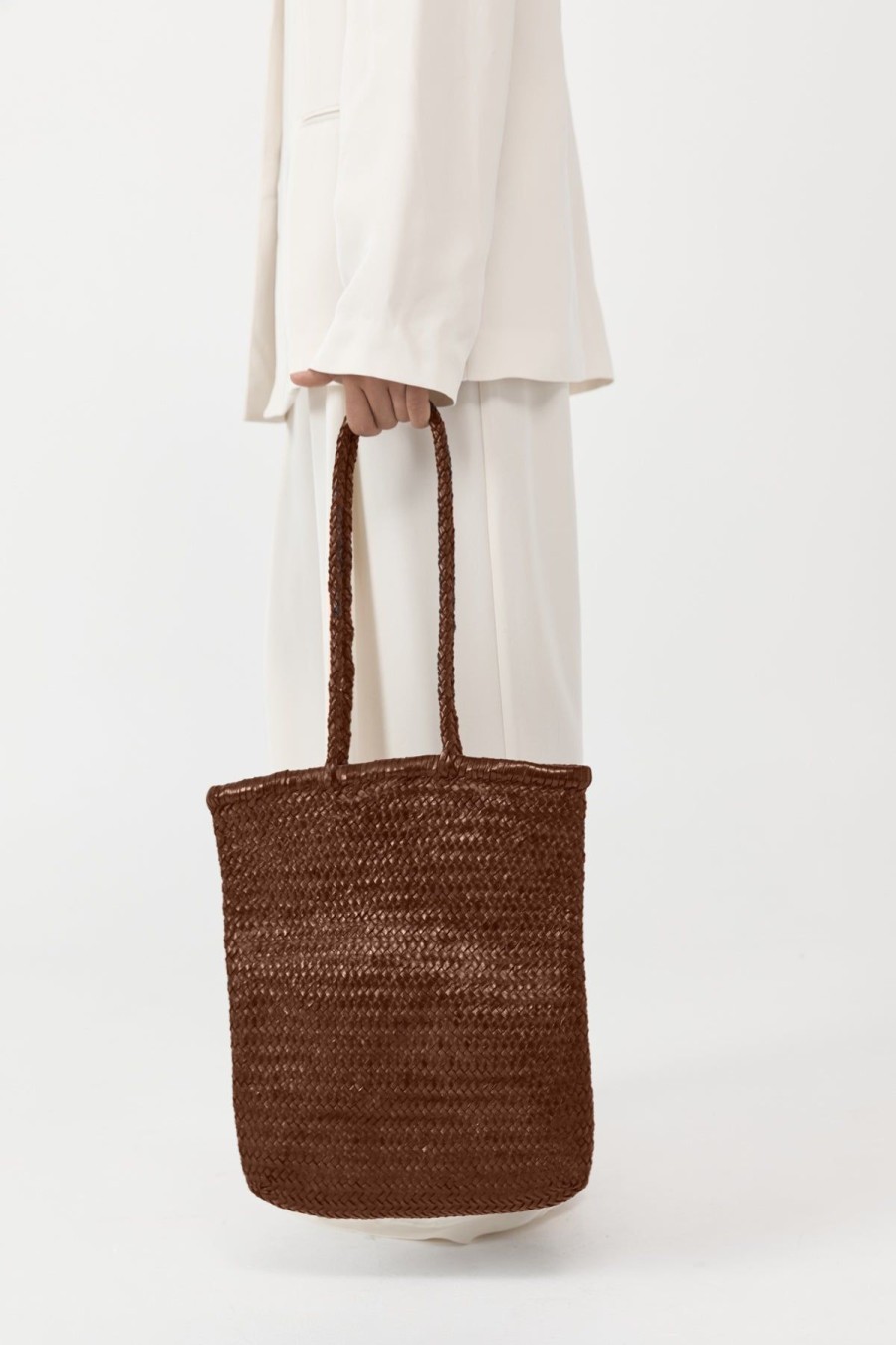 ST. AGNI PRE-ORDER: Bagu Woven Tote - Antique Tan | Bags