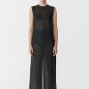 ST. AGNI Sheer Silk Gauze Dress - Soot | Dresses