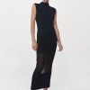 ST. AGNI Fine Pleat Knit Dress - Black | Dresses