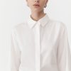 ST. AGNI Open Back Shirt - White | Tailoring