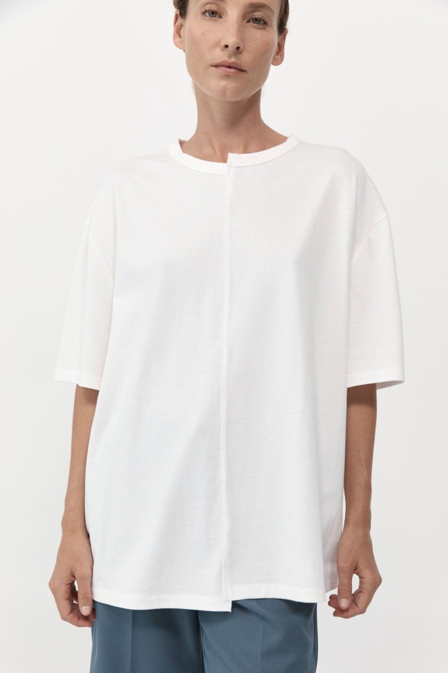 ST. AGNI Deconstructed T-Shirt - White | Uni