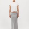 ST. AGNI Bias Slip Skirt - Silver | Skirts