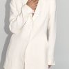 ST. AGNI Raw Edge Blazer - Ivory | Tailoring