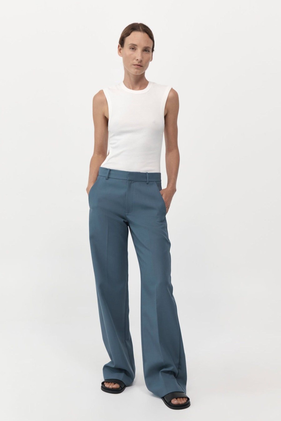 ST. AGNI Carter Trousers - Slate | Pants