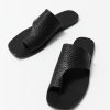 ST. AGNI Woven Abstract Slide - Black | Slides