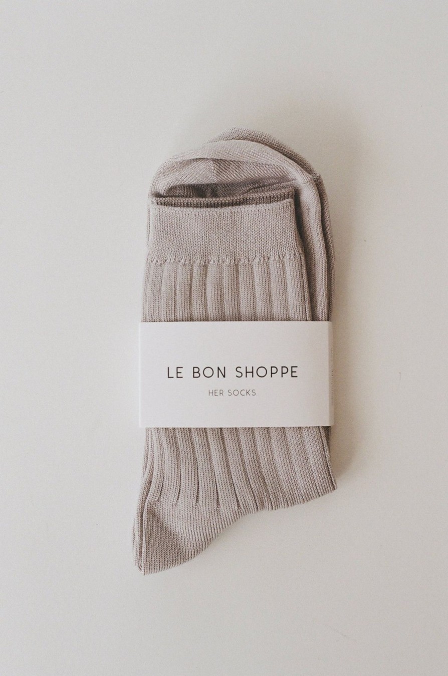 ST. AGNI Her Socks By Le Bon - Stone | Socks