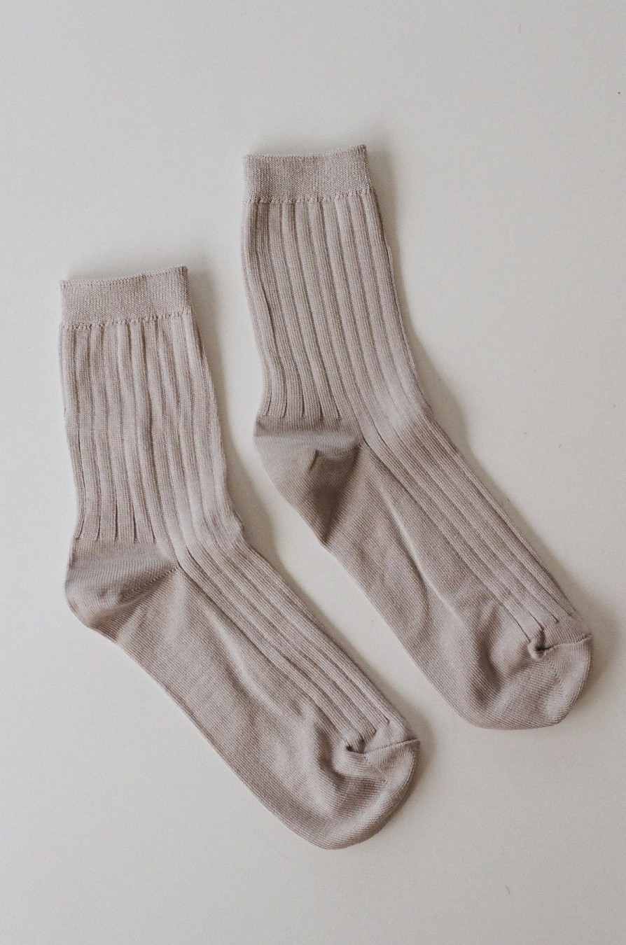 ST. AGNI Her Socks By Le Bon - Stone | Socks