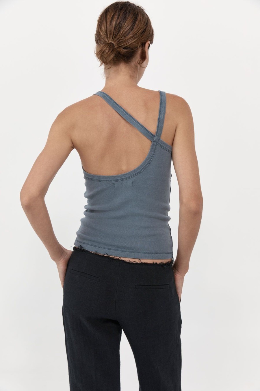 ST. AGNI Organic Cotton Abstract Singlet - Diesel Grey | Singlets