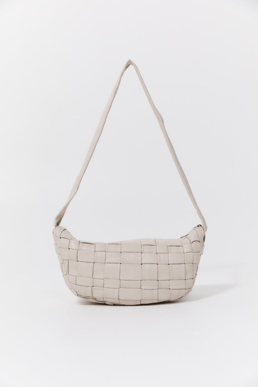 ST. AGNI Textured Crescent Bag - Ecru | Bags