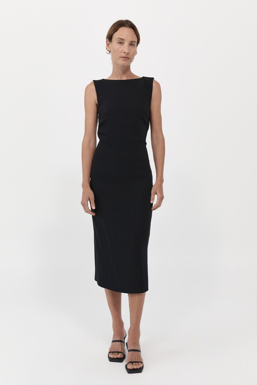 ST. AGNI Cut Out Midi Dress - Black | Dresses