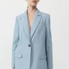 ST. AGNI Single Button Tailored Blazer - Stone Blue | Uni