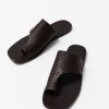 ST. AGNI Woven Abstract Slide - Chocolate | Slides