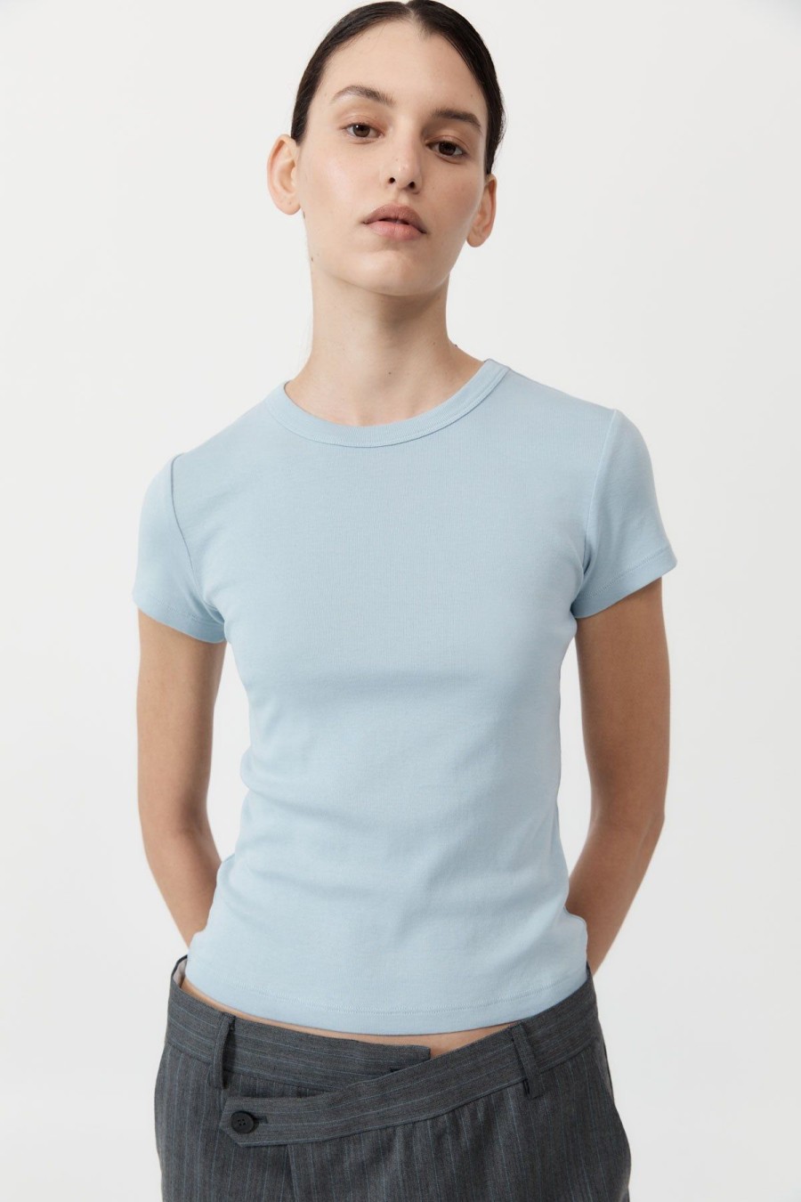 ST. AGNI Organic Cotton Baby Tee - Stone Blue | Basics