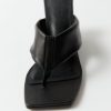 ST. AGNI Soft Thong Wedge - Black | Wedges