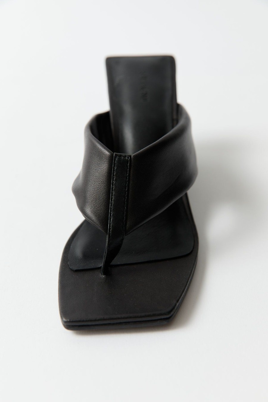 ST. AGNI Soft Thong Wedge - Black | Wedges